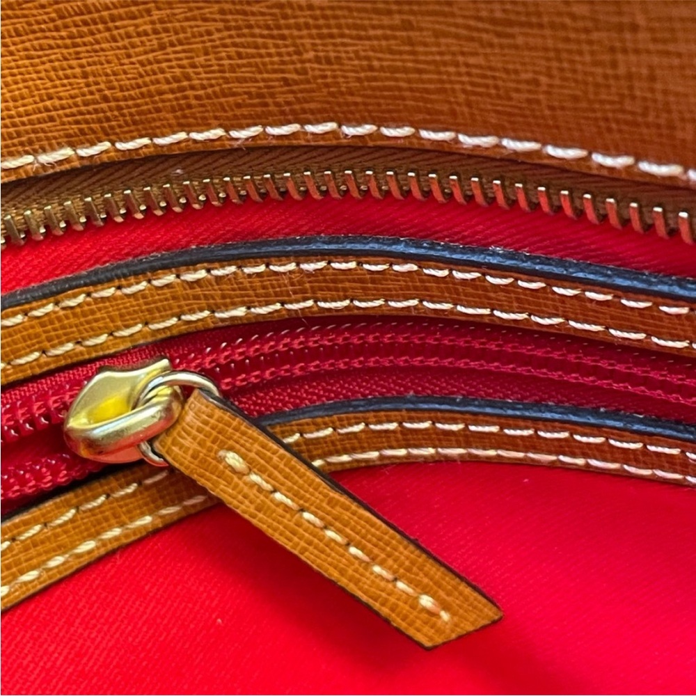 DOONEY & BOURKE COGNAC LEATHER LEXINGTON SHOPPER BAG - Picture 16 of 16